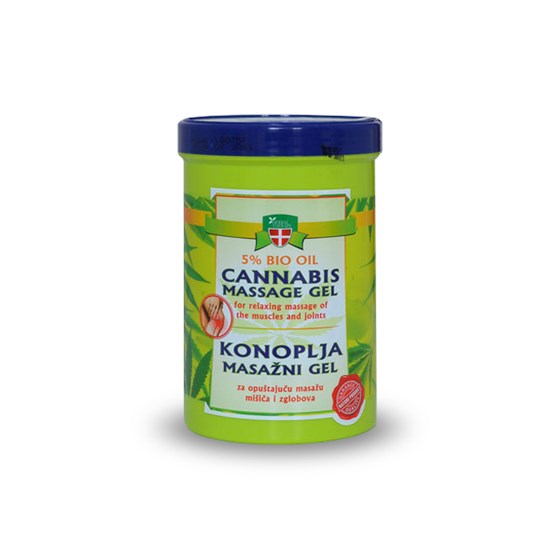 CANABIS GEL ZA MASAŽU OD KONOPLJE 5% 380 ML HERBAL THERAPY