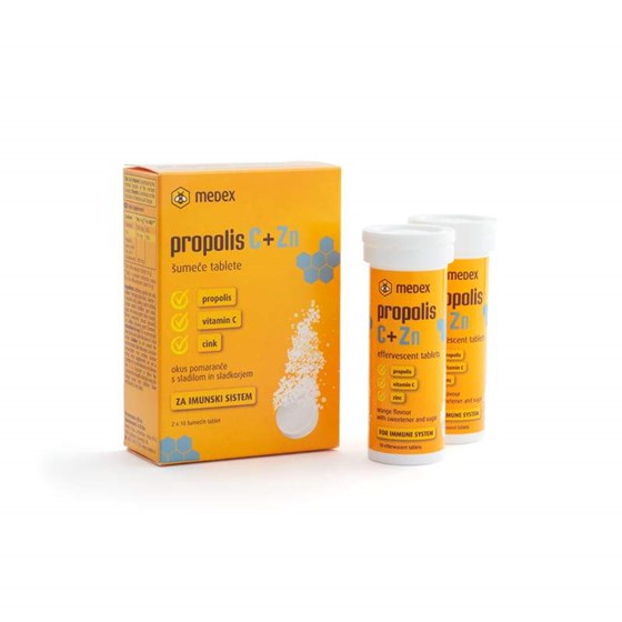 Propolis šumeće tablete s vitaminom C i cinkom 2x 10 komada